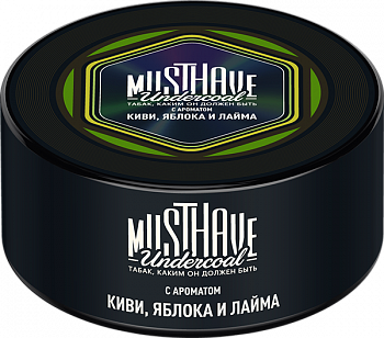 Табак Must Have Undercoal, 25гр "Киви, яблоко и лайм"